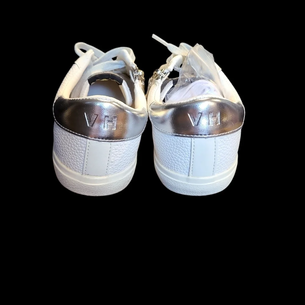 Vintage Havana White/Grey Peppled Vita Leather Sneakers Womens